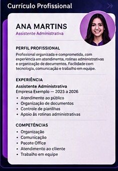 Currículo profissional de demonstração